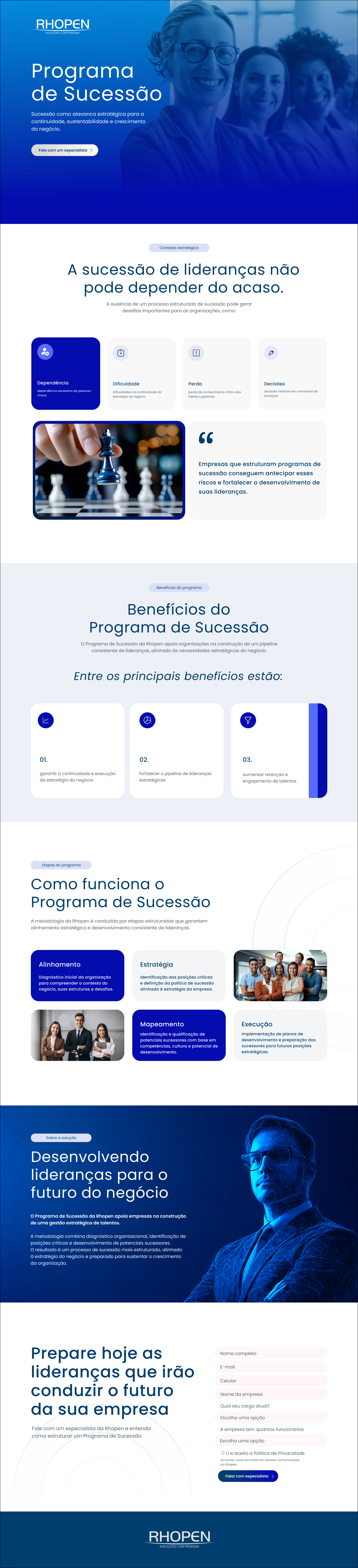 Projeto desenvolvido para Rhopen Sucessão