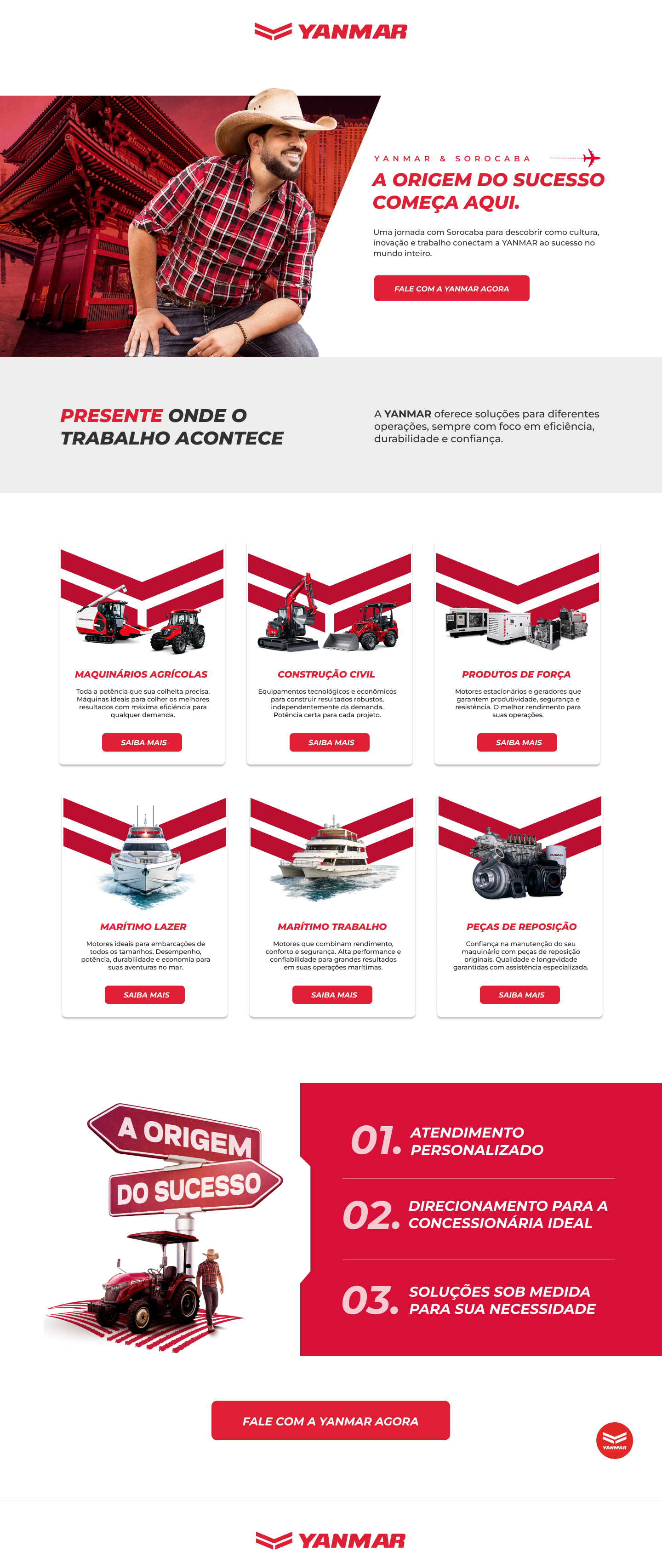 Projeto desenvolvido para Yanmar Sorocaba